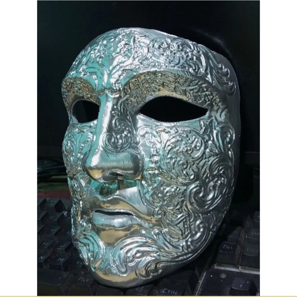 Topeng Baldwin IV Chrome, Polylactic Acid, Customizable