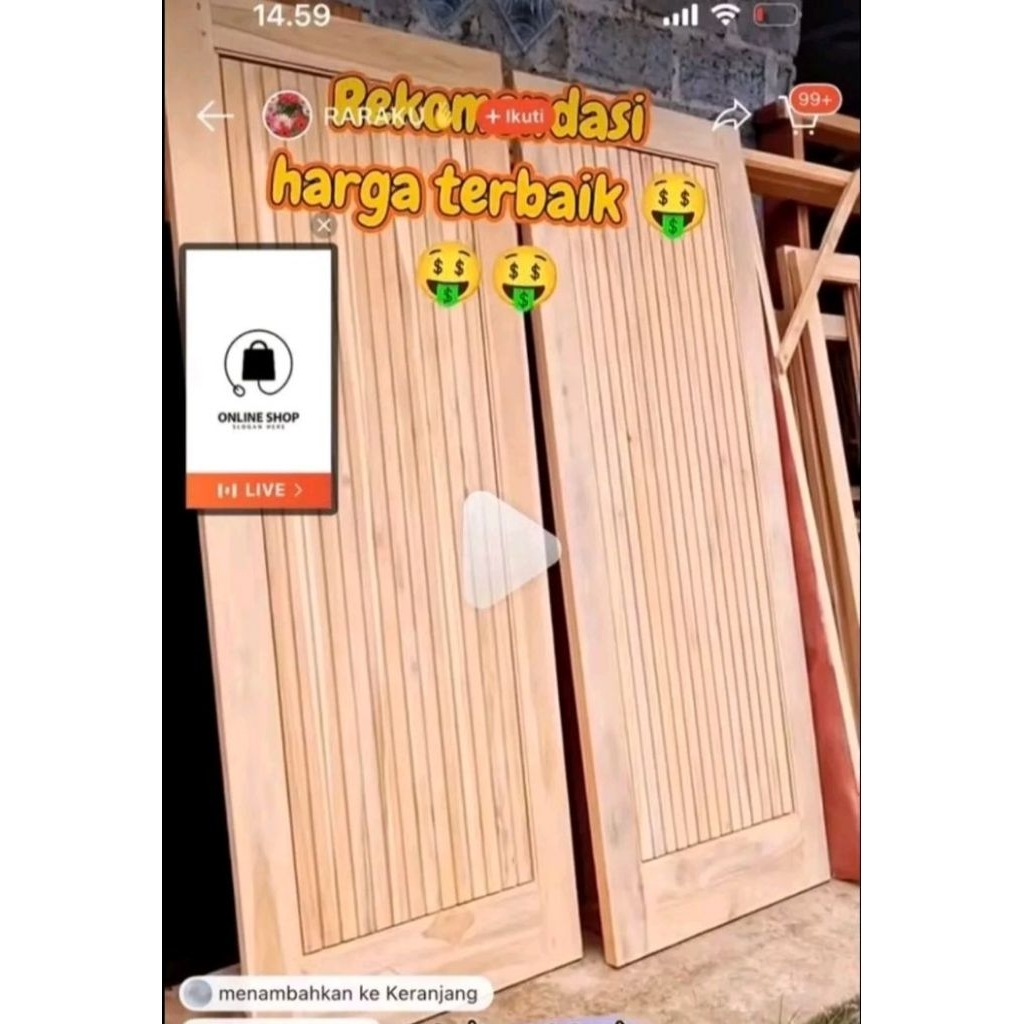 90x200 pintu dan kusen mengikuti pintu