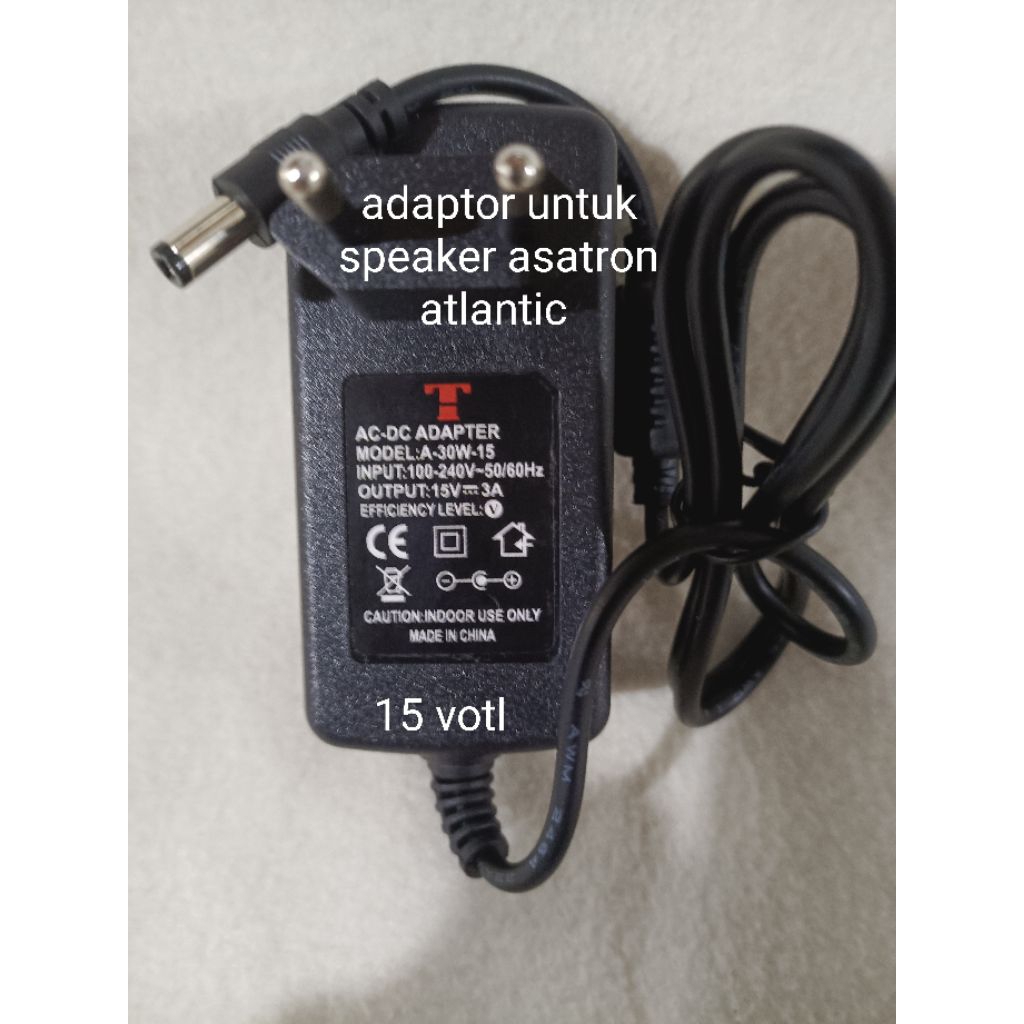adaptor untuk charger speaker asatron atlantic
