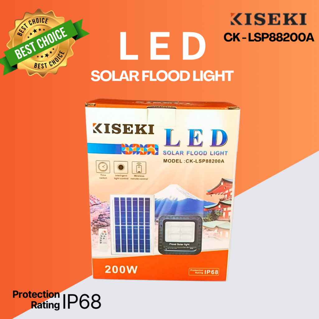 Kiseki Lampu Sorot Solar Panel / Lampu Sorot Tenaga Surya 50Watt, 100Watt, 200Watt, 300Watt