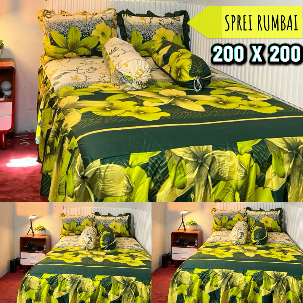 SPREI RUMBAI | 200x200 Motif bunga tulip