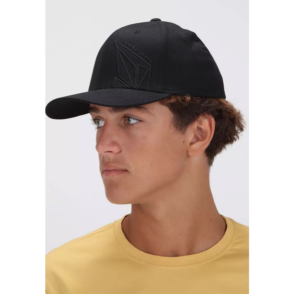 TOPI VOLCOM ORIGINAL HITAM POLOS TERBARU V01