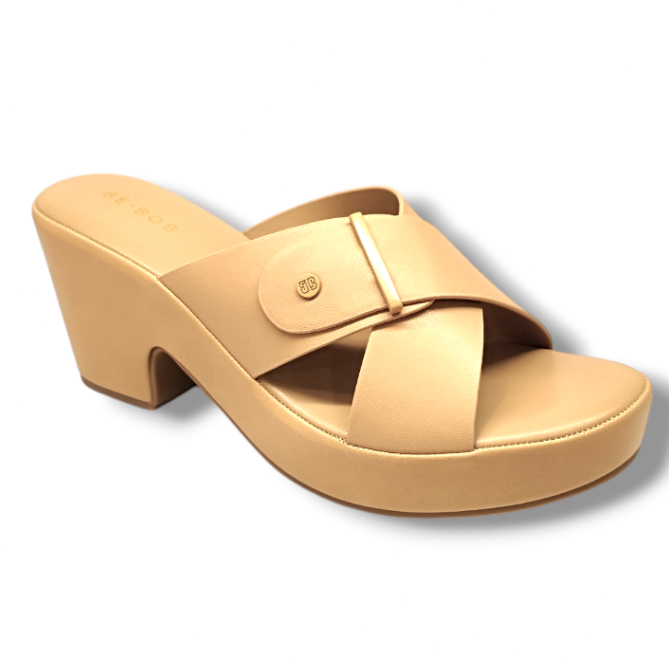 Be-Bob Lita-X25025 Black, Beige Wedges Wanita