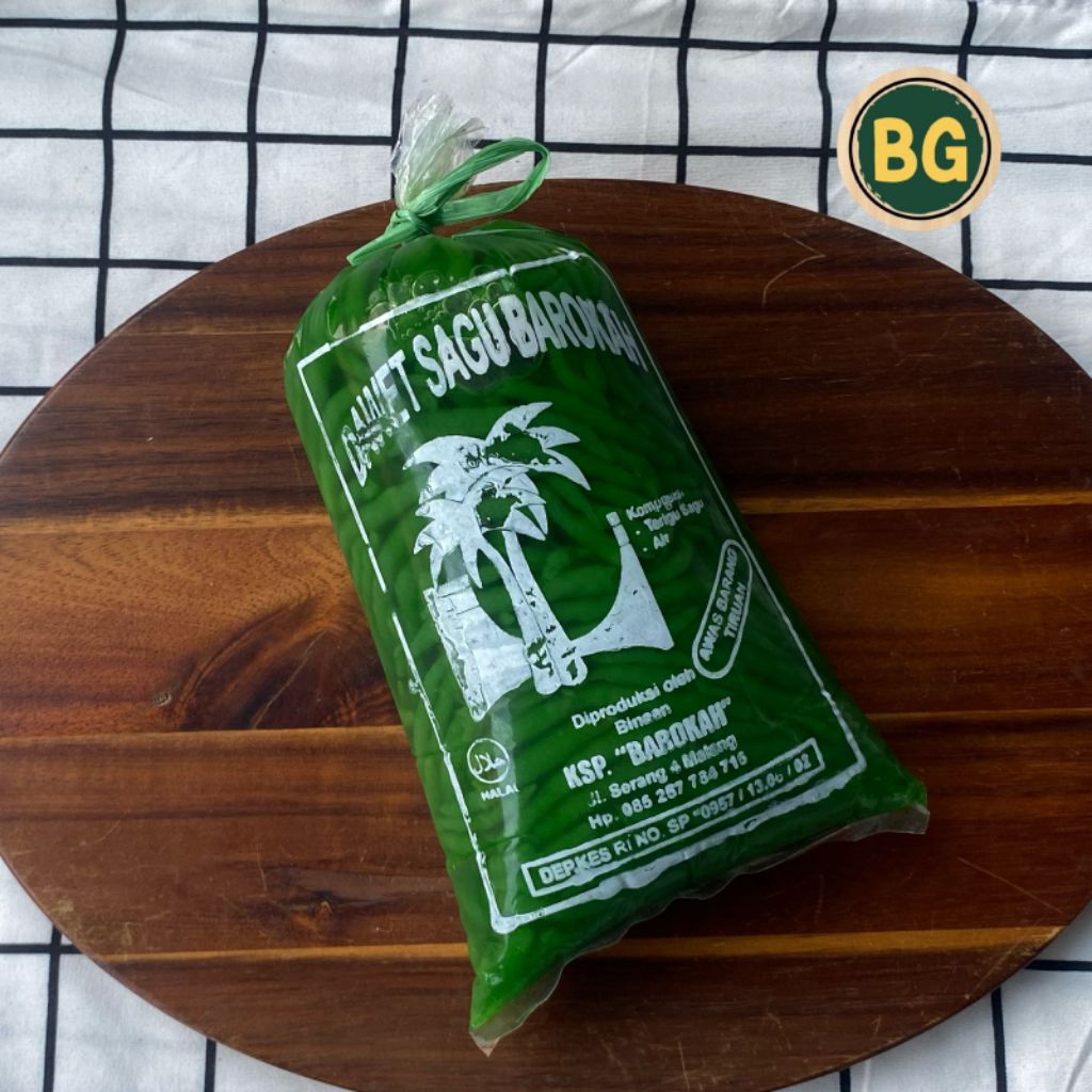 Dawet sagu, cendol sagu hijau, dawet sagu hijau