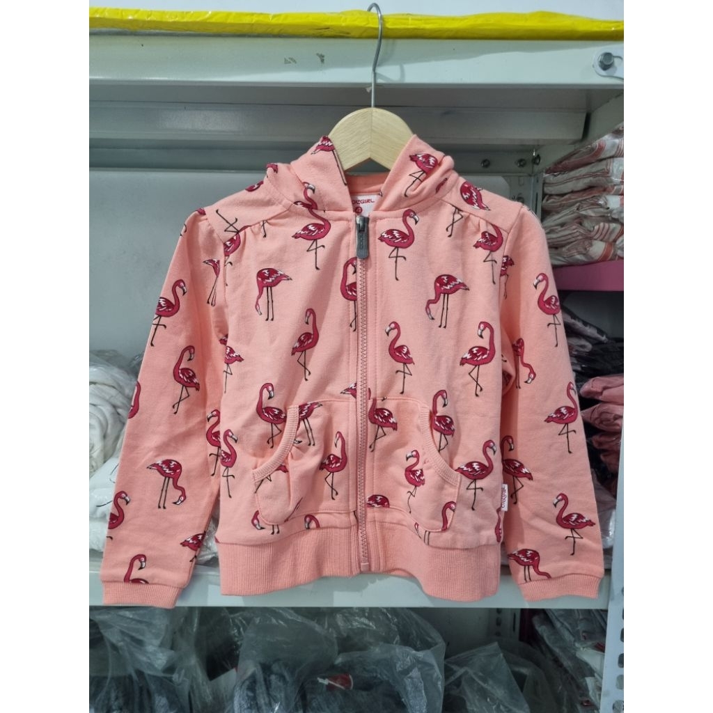 4 - 12 Th, Jaket Flamingo Anak Perempuan Brand Cool Girl