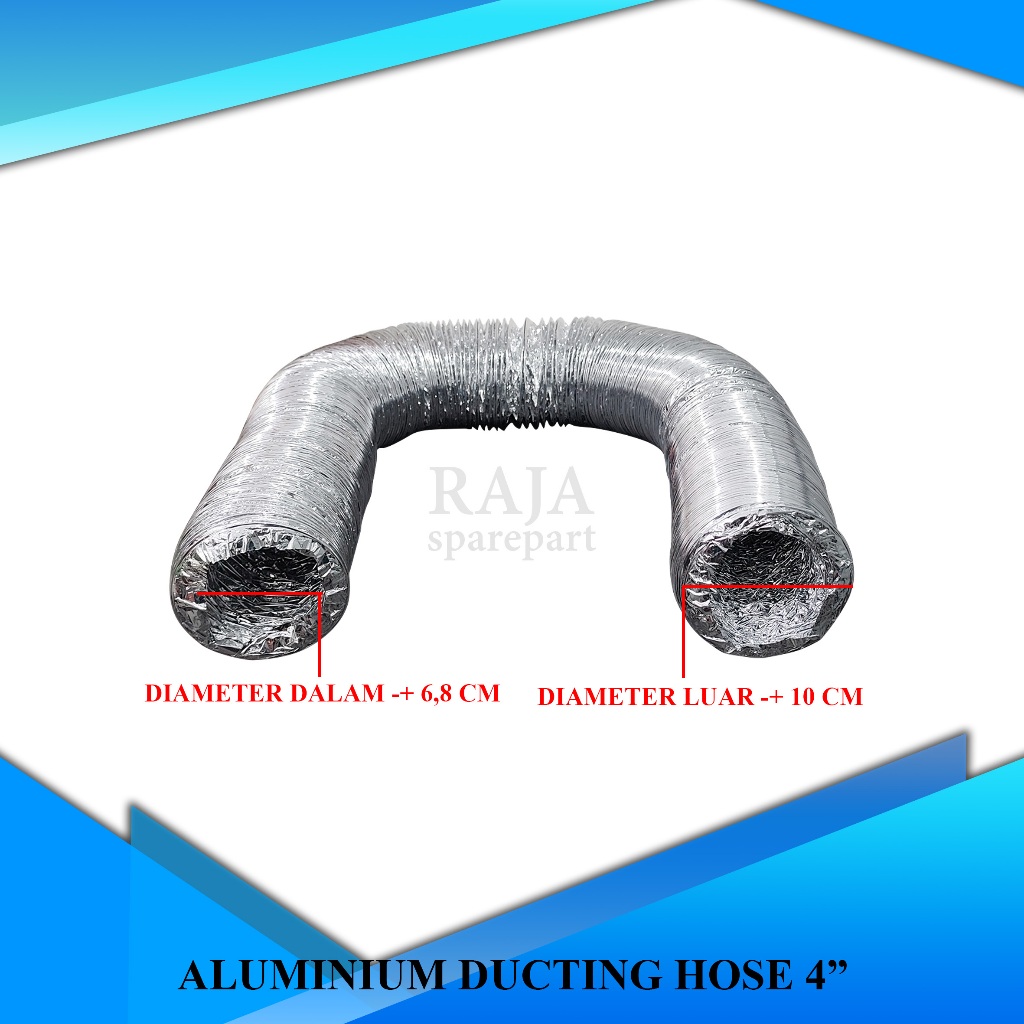 ALUMINIUM DUCTING HOSE 4" ADH4 / PIPA EXHAUST DUCTING HOOD
