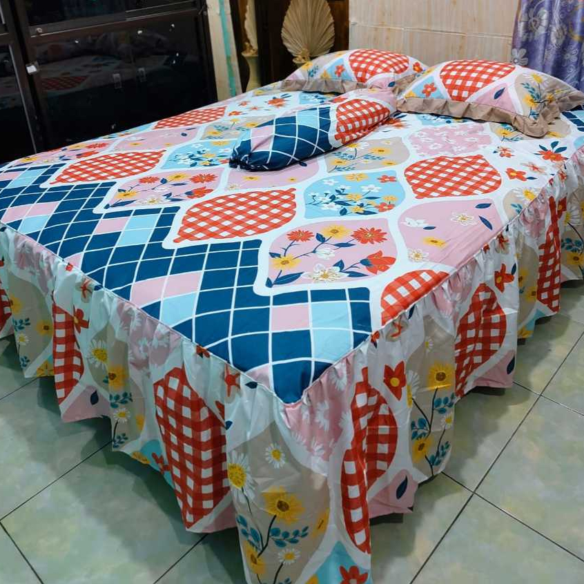SPREI RUMBAI 200*200  180*200 160*200 doublle motif bungga