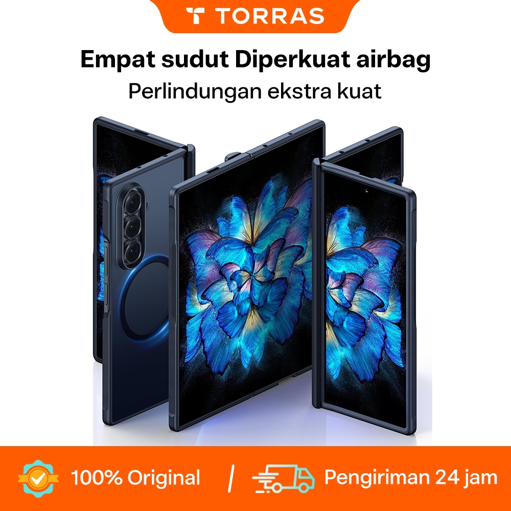 TORRAS Magfafe Case Samsung Z Fold 7 Tidak ada slot pena Magnet Premium Ultra Tipis matte Casing