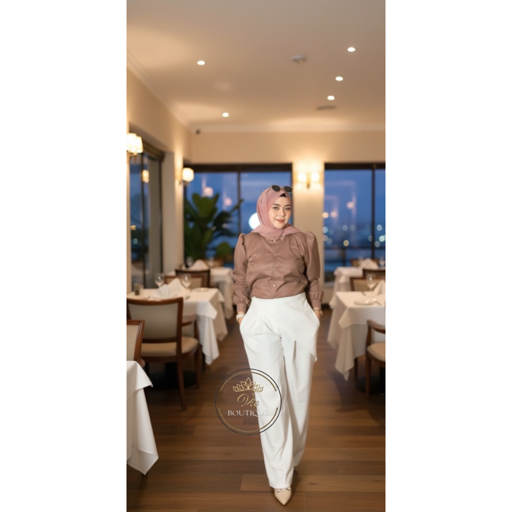 VIE BOUTIQUE SETELAN CELANA KULOT WANITA KAMILA/KULOT PREMIUM/CELANA WANITA/CELANA KULOT PREMIUM/CEL