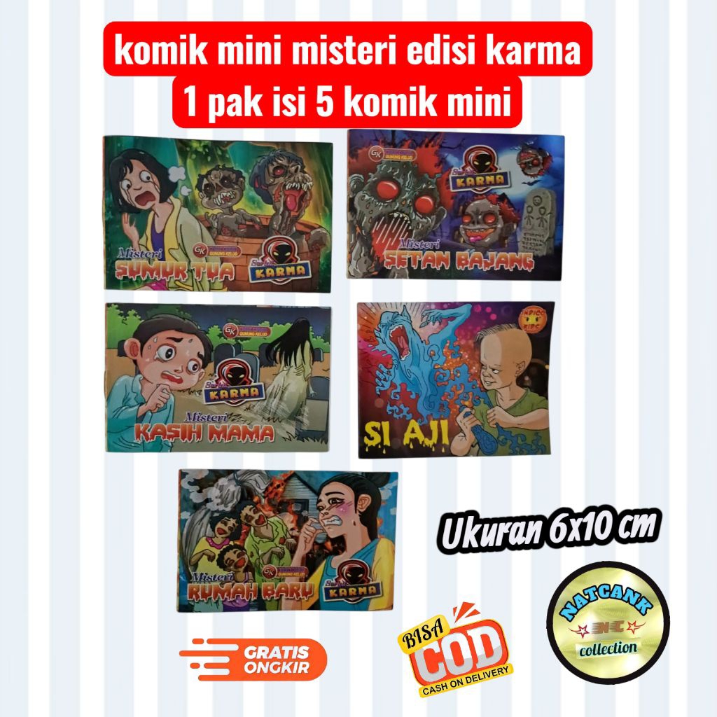 Paket Komik Mini Misteri Karma – 5 Cerita Horor dalam Satu Paket