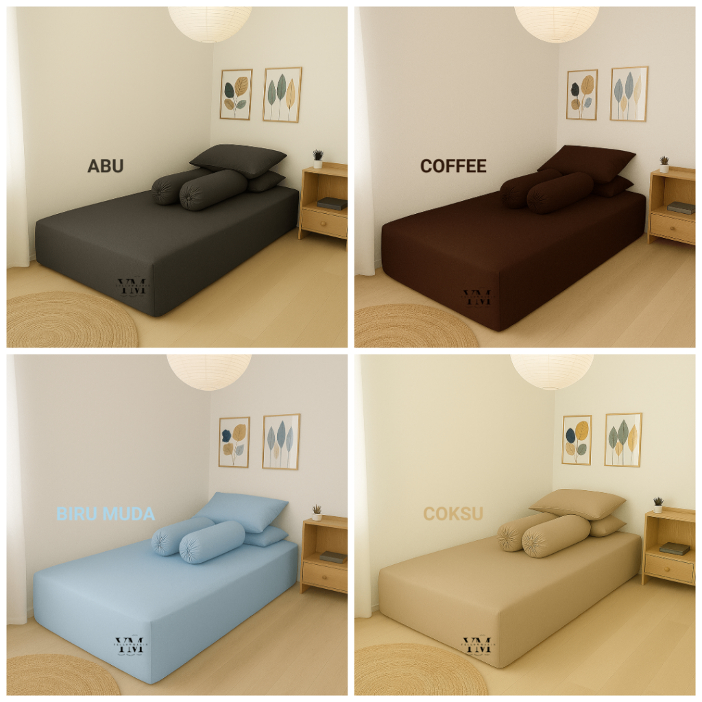 Yellowmarin - Sprei Polos Set 160X200X30 - Sprei Aesthetic Sudut Karet 160X200X30