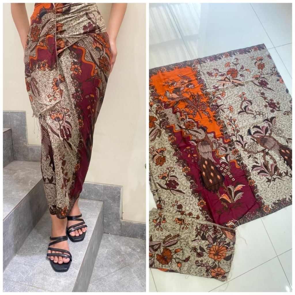 Kamen Lembaran Sutra Paris Premium Motif Batik