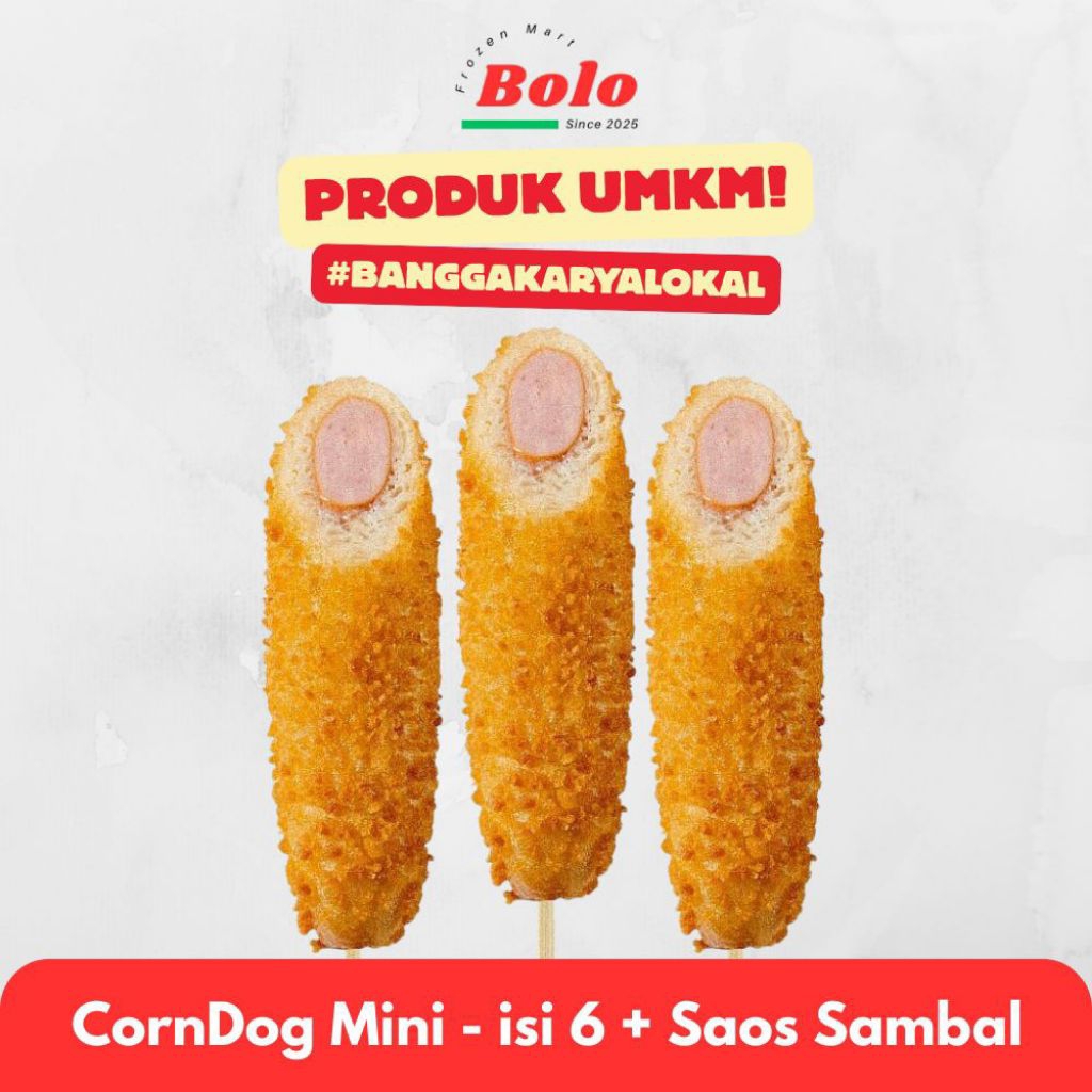 Corndog mini sosis mozzarella - isi 6 + saos sambal #jajanankekinian