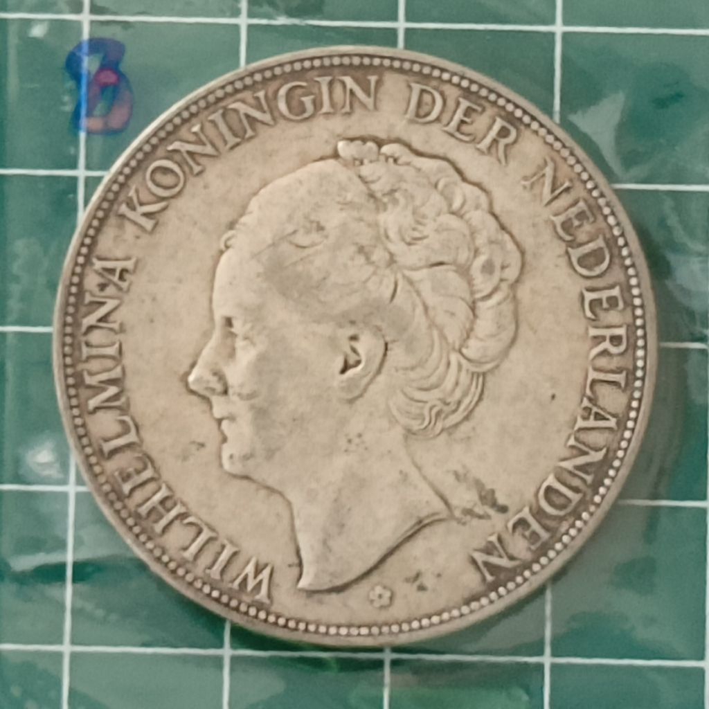 KOIN PERAK WILHELMINA 2,5 GULDEN (8)