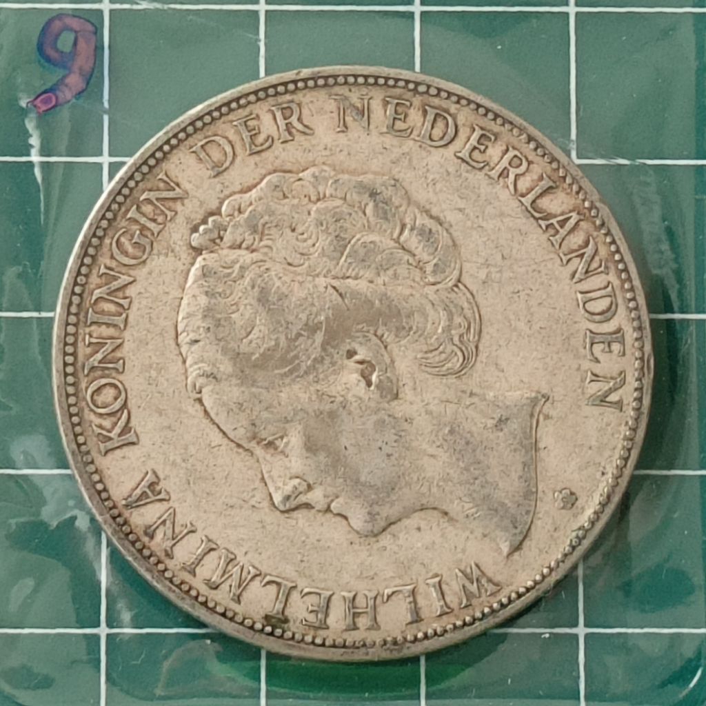 KOIN PERAK WILHELMINA 2,5 GULDEN (9)