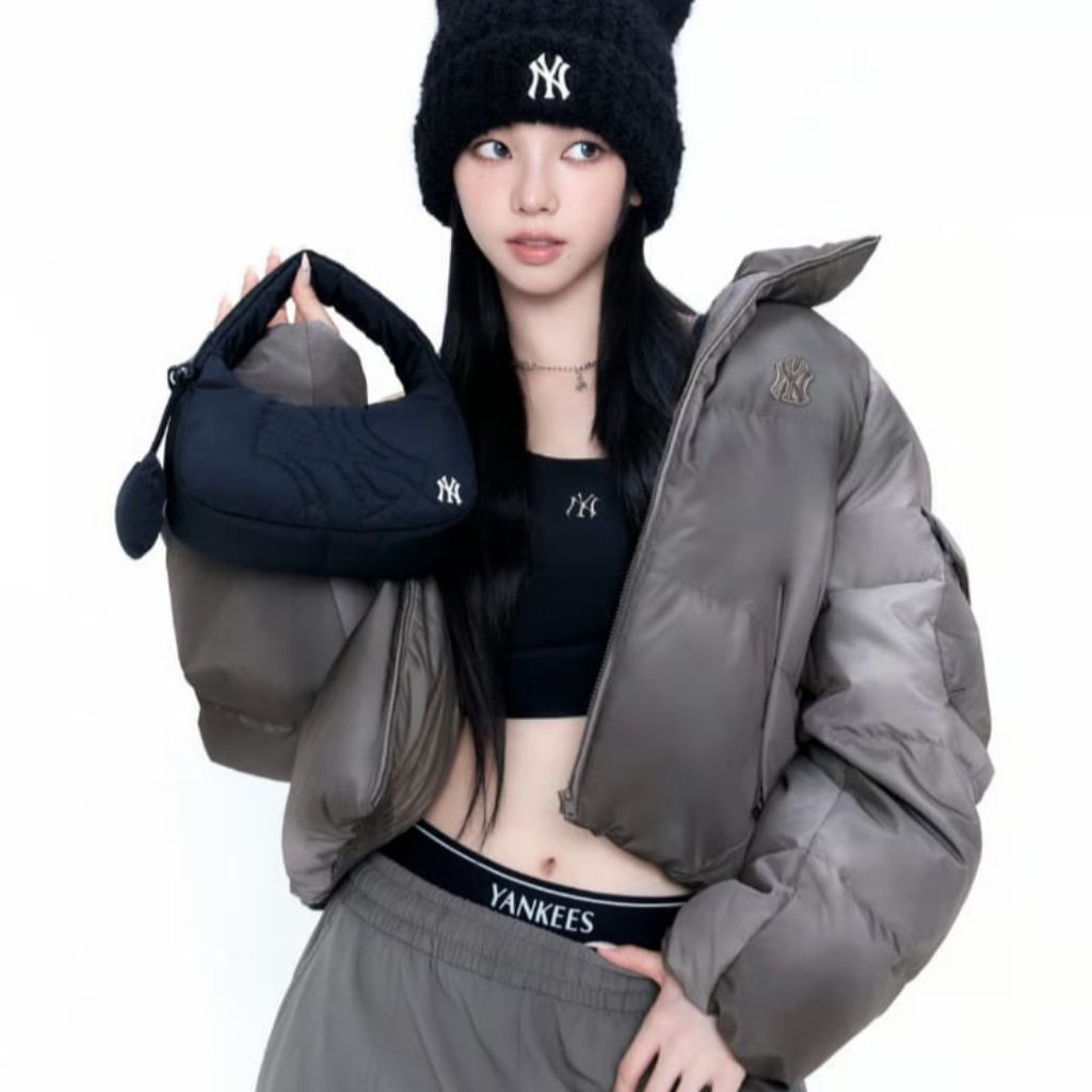 (PO KOREA) MLB - BASIC SPORTY STITCH MINI HOBO BAG NEW YORK YANKEES - ORIGINAL KOREA