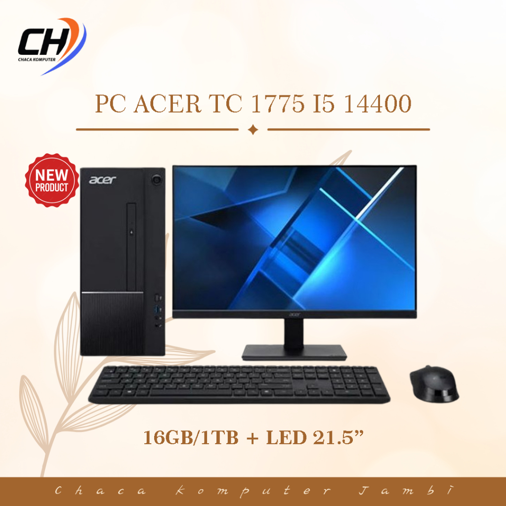 PC Desktop Acer i5-14400 FULLSET - RAM 16GB + SSD 1TB