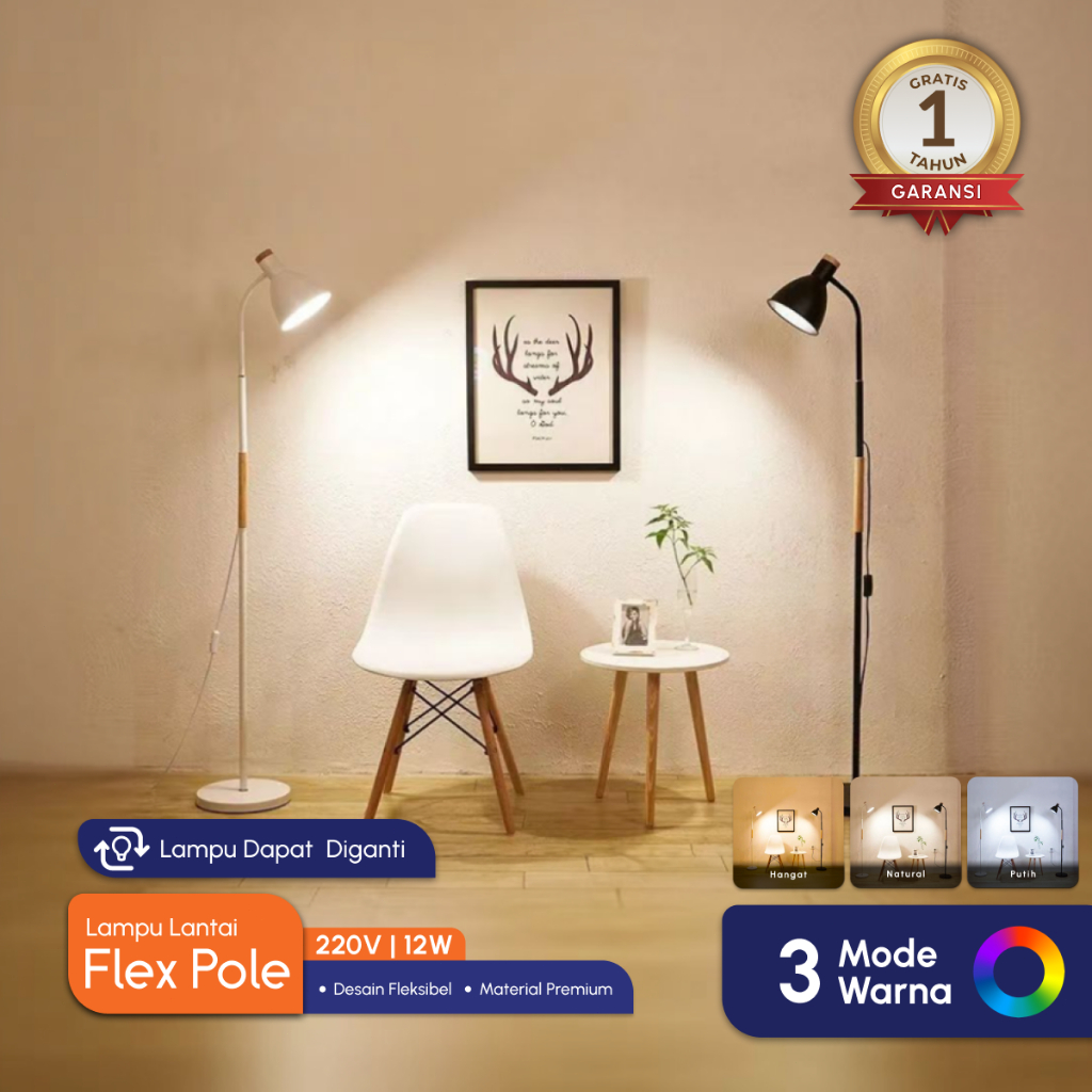 MIMOON Standing Lamp Lampu Standing Lampu Ruang Tamu Aesthetic Lampu Kamar Aesthetic Lampu Sudut Rua