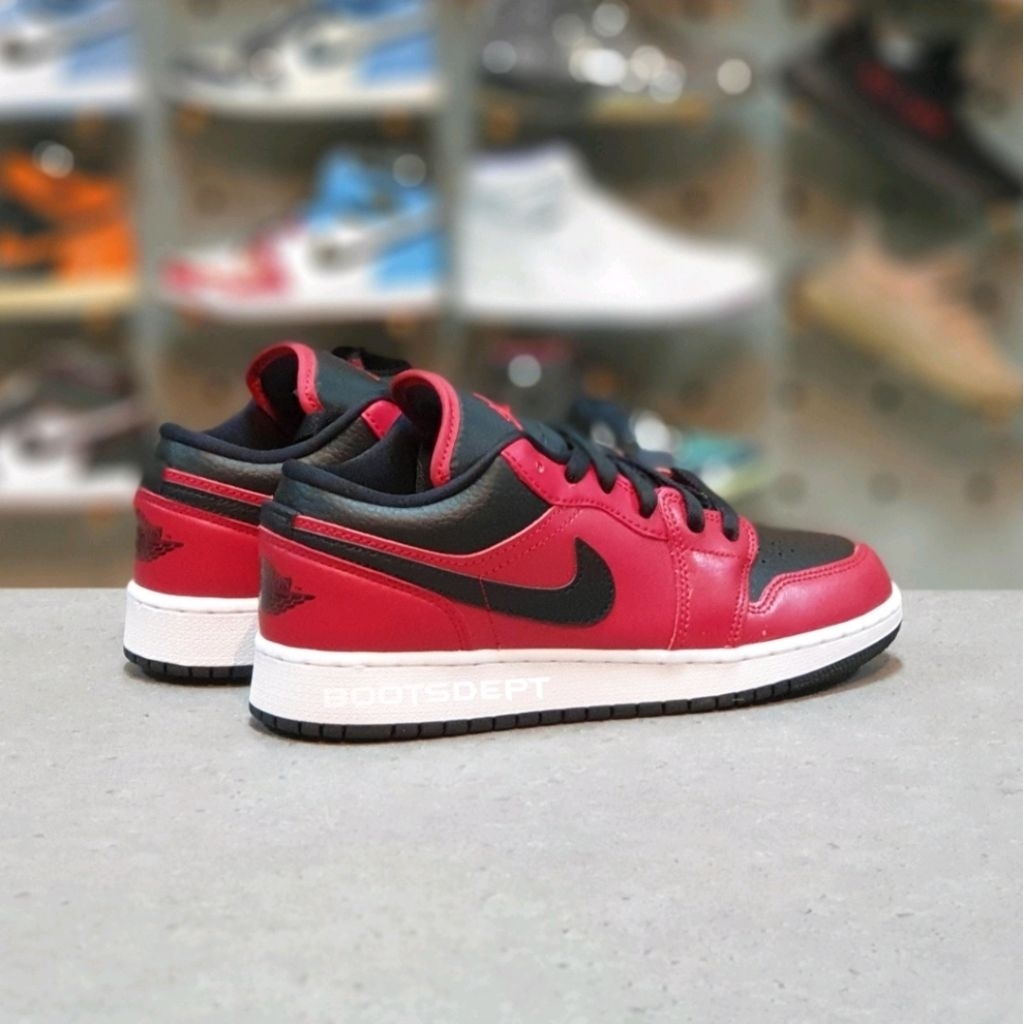 Air Jordan 1 Low Bred Black Red Gym Red Banned Pebble (100% Original)