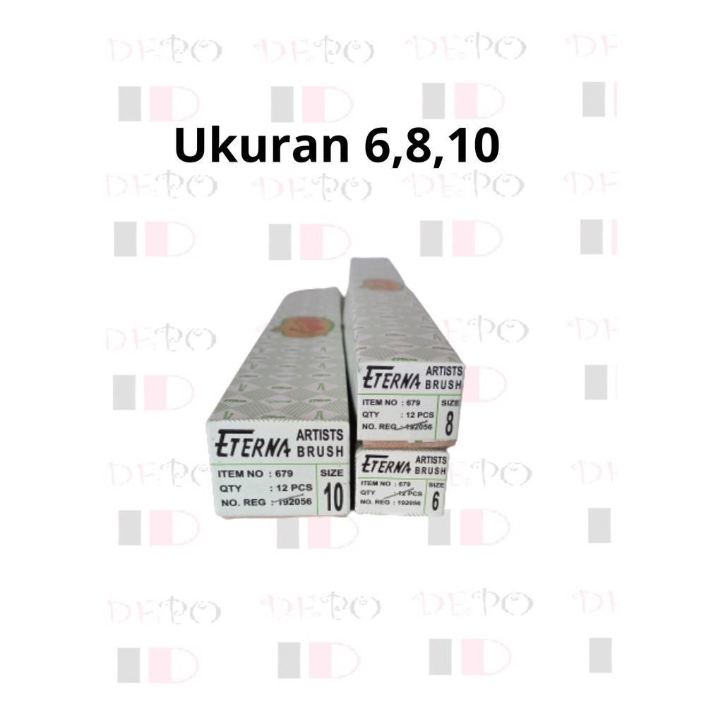 Eterna Kuas Lukis putih ukuran 10 Kuas Lukis Cat Tembok