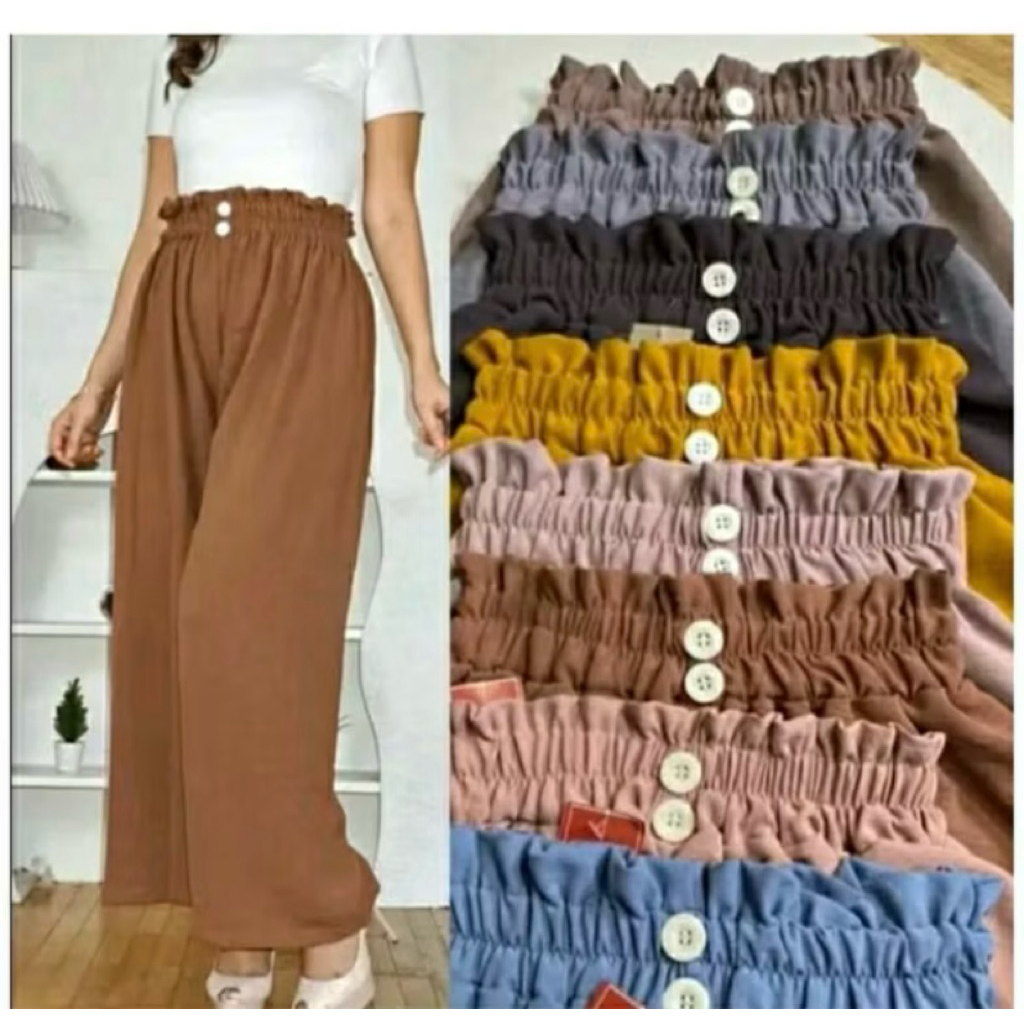 kulot crinkle kancing2/kulot Hihtwaist