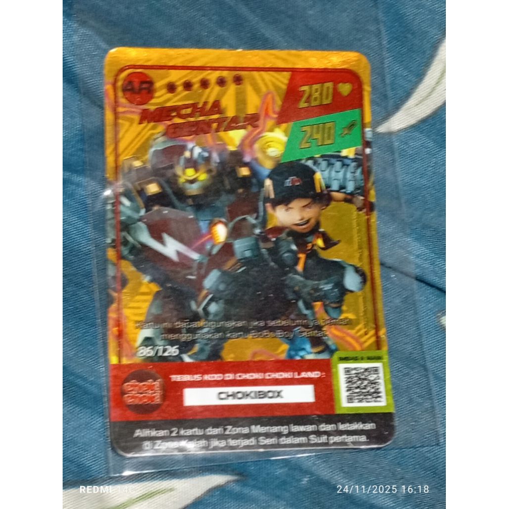 kartu boBoiBoy emas meka gentar