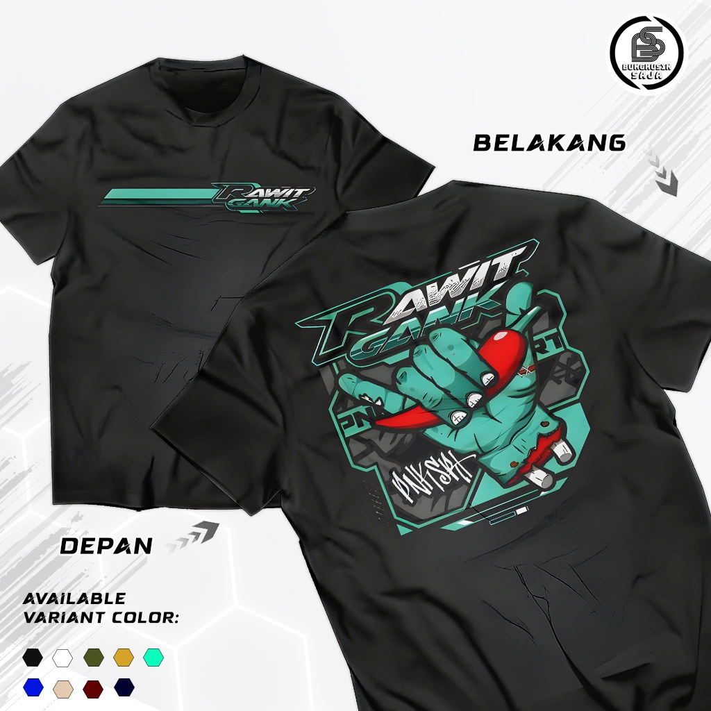 Kaos Distro Rawit Gank Unisex - Baju Cabai Racing - Kaos Cabai Rawit - Kaos Petani Muda