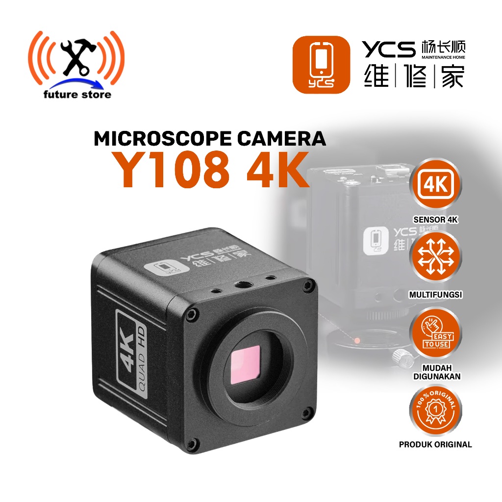 YCS-Y108 Kamera Mikroskop Digital 4K HD USB untuk Perbaikan dan Inspeksi Motherboard Smartphone, PCB