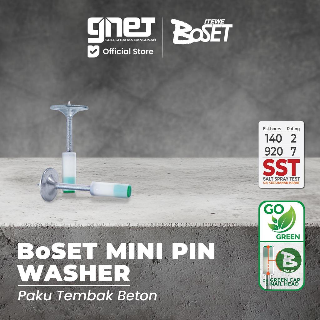 BoSET MiNi PIN Washer | Paku Tembak Beton