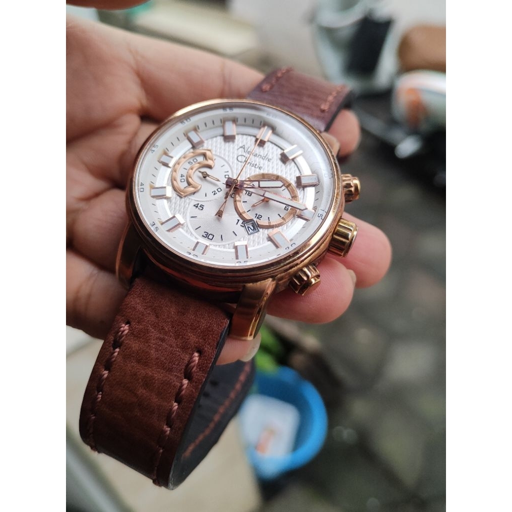 jam tangan original Alexandre Christie pria second bekas