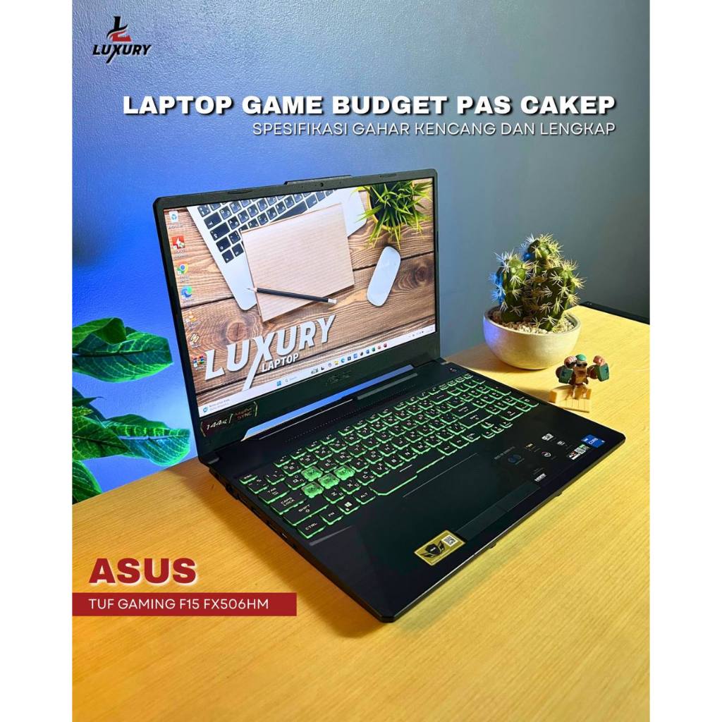 LAPTOP GAMING ASUS TUF F15 FX506HM 11TH GEN CORE I5 NVIDIA GEFORCE RTX 3060 RAM DDR4 SSD BACKLIGHT R