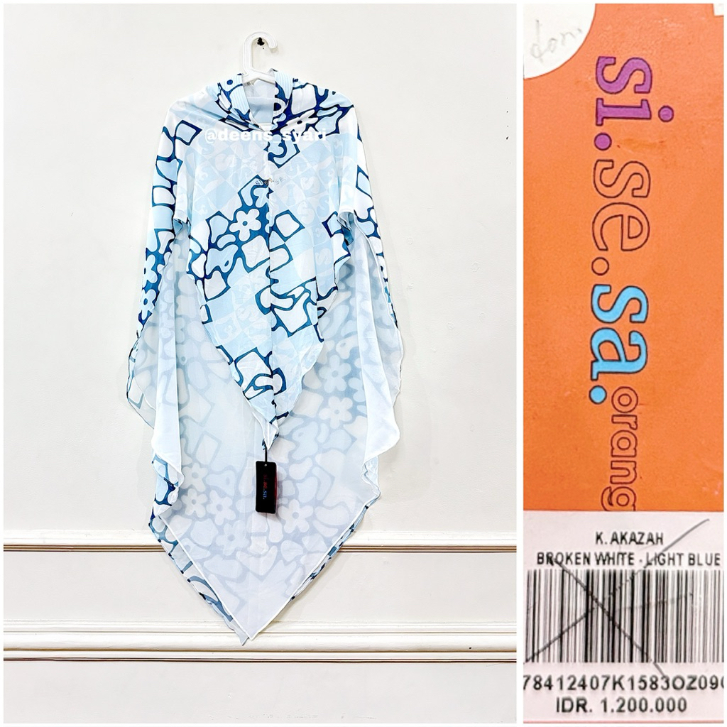sisesa khimar short broken white