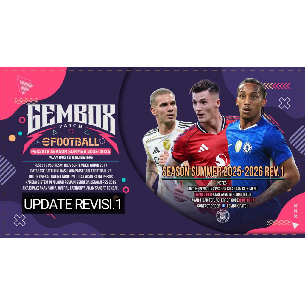 GEMBOX PATCH 2026 PS3 REV.0 GAME PS3 PKG