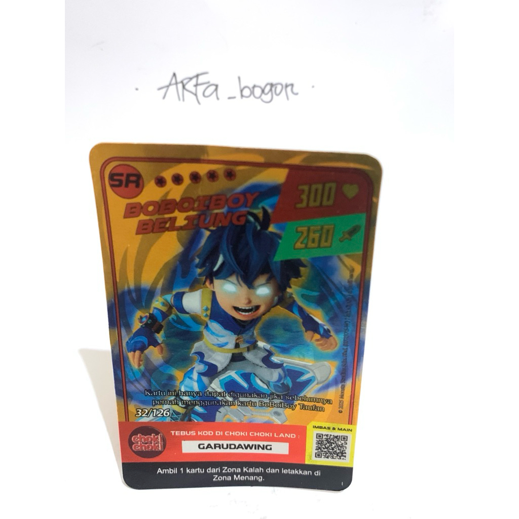 kartu boboiboy beliung SR