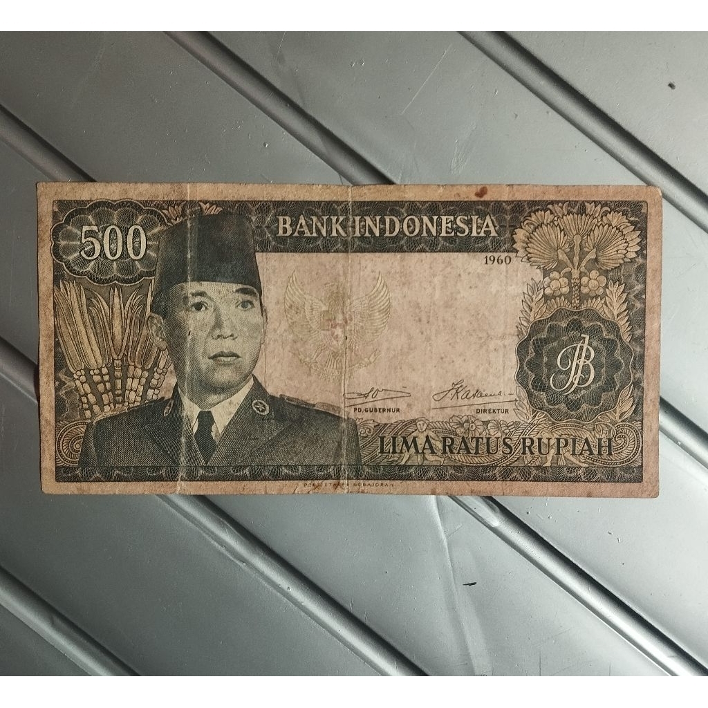 500 rupiah Sukarno tahun 1960 asli masih bagus