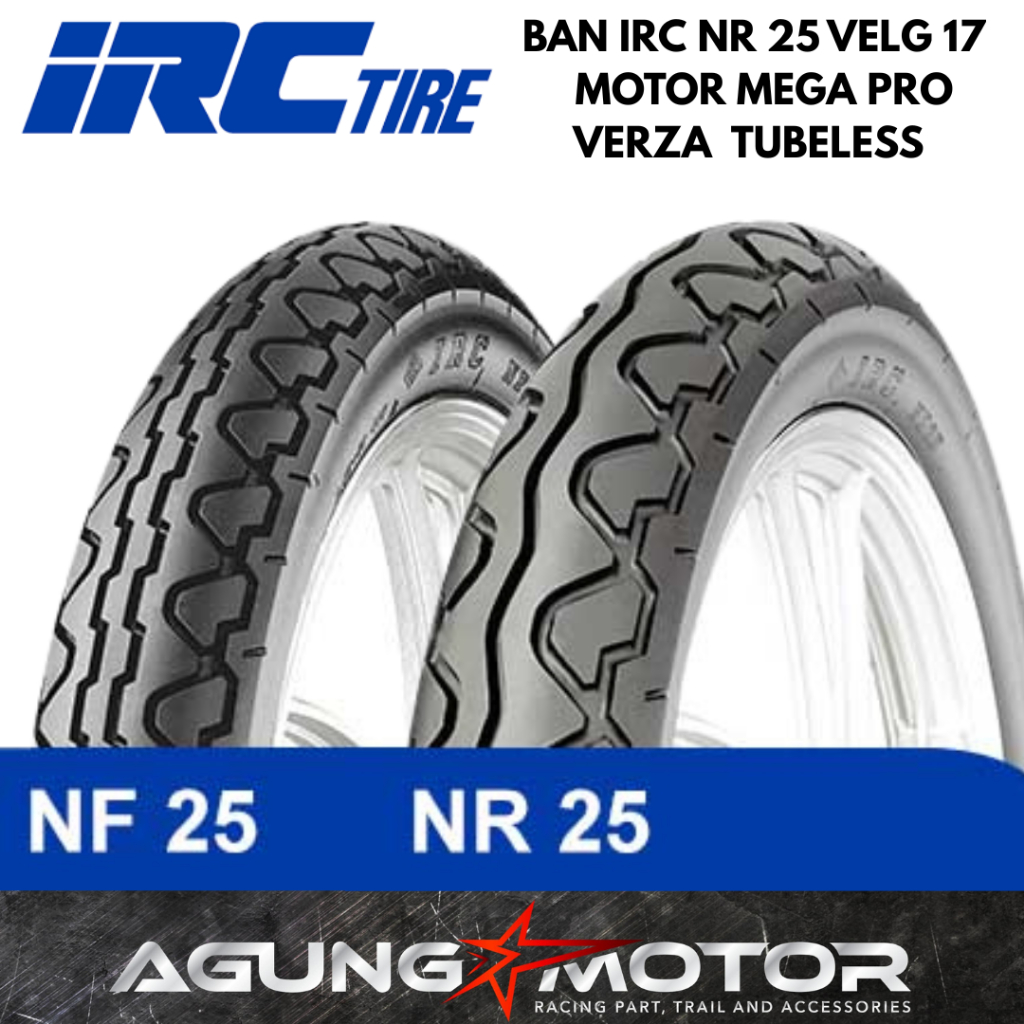 Ban IRC NF25 NR25 80/100-17 100/90-17 Tubeless mega pro verza