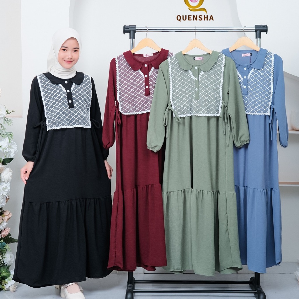 Baju Gamis Set Rompi Brukat Anak Perempuan Modis Gamis Anak Remaja Tanggung (Usia 6 sampai 14 Tahun)