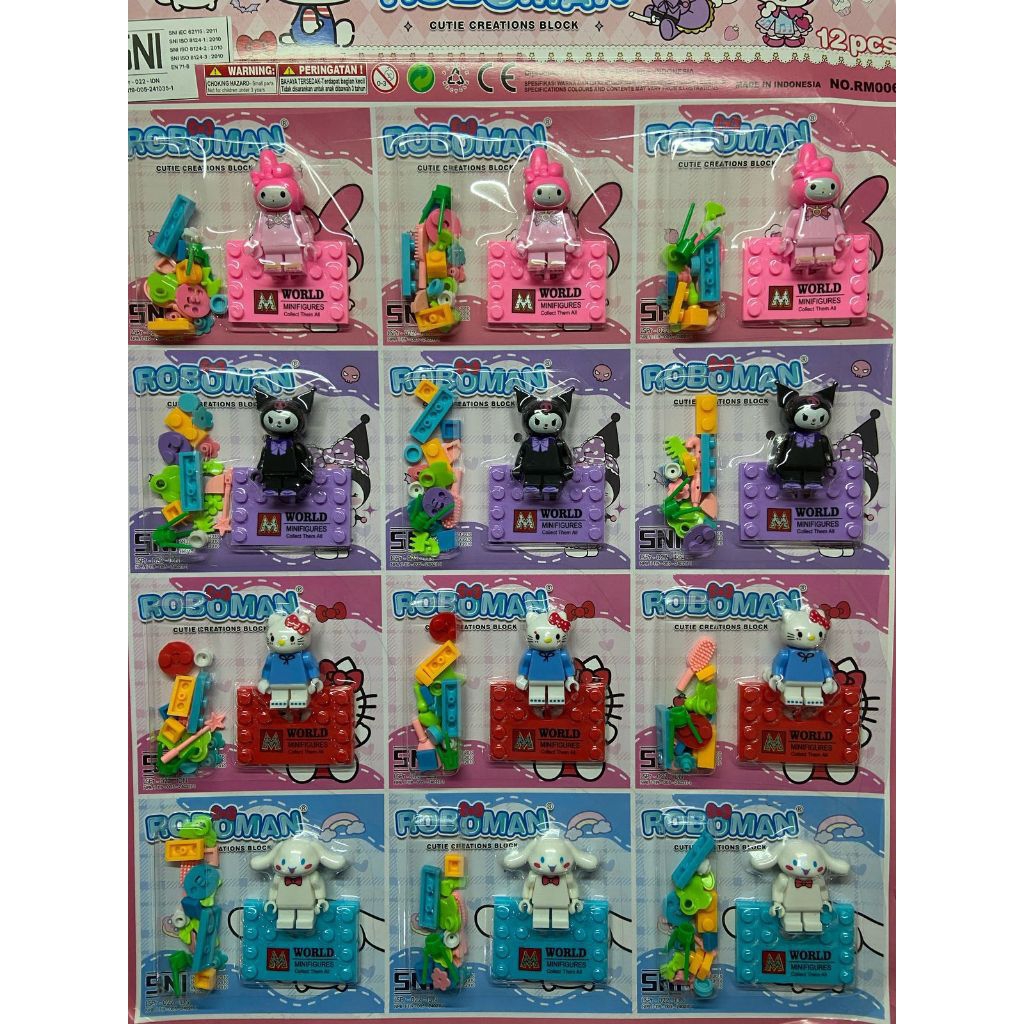 Mainan Fancy Roboman Sanrio, Tungtung sahur,ninja wu/super ninja, polisi/tentara, super mario,ninja 