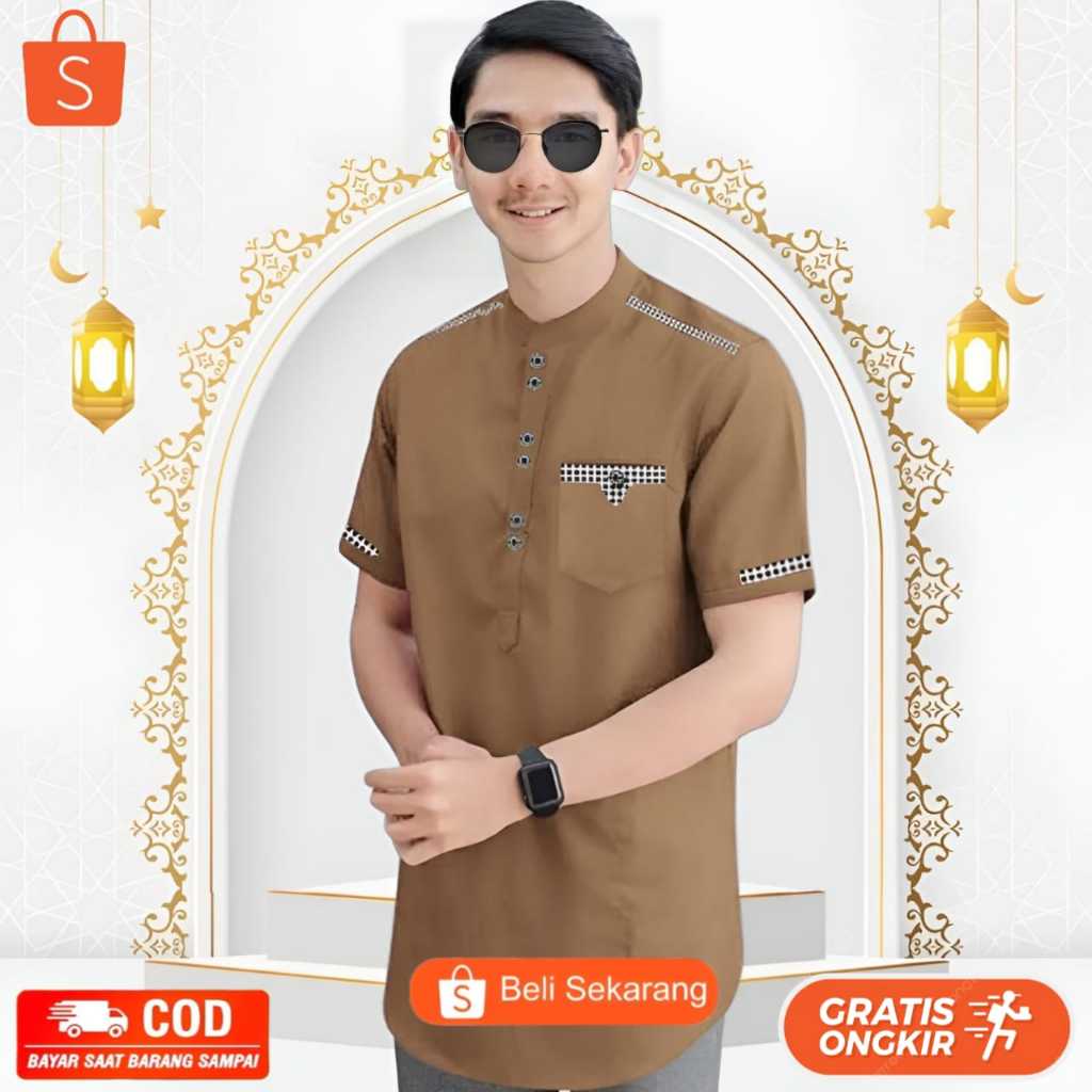PROMO SPESIAL RAMADHAN KOKO TOJIRO BAJU KOKO PRIA KOKO TOJIRO LENGAN PENDEK BAJU MUSLIM PRIA