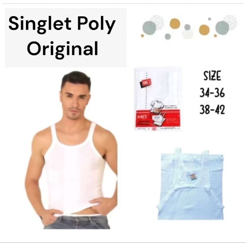 Singlet Poly Kaos Dalaman Pria Murah Original