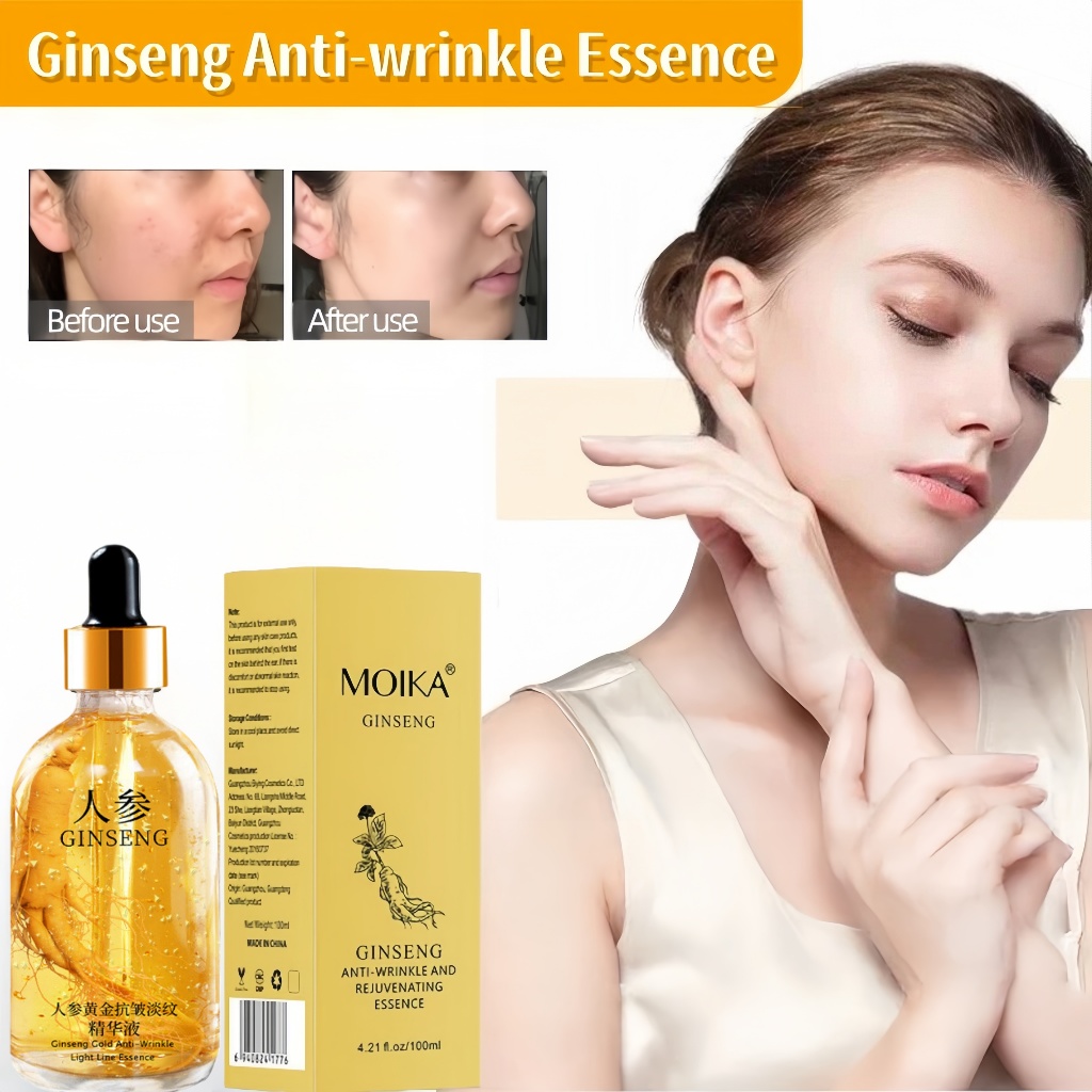 [100% Asli] Esensi Anti-Penuaan Ginseng, Esensi Wajah Ginseng Pencerah, Esensi Anti-Kerut, Esensi An