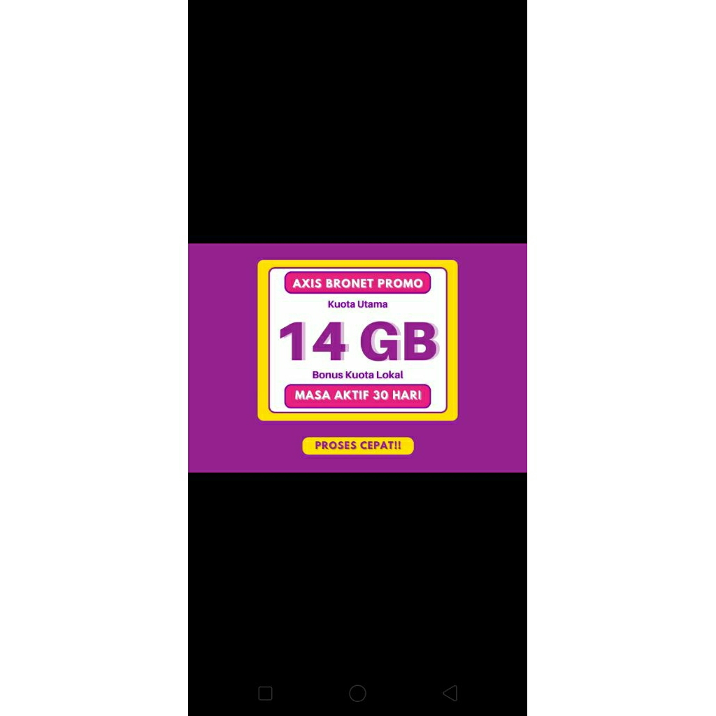 paket data Axis kuota 14 gb