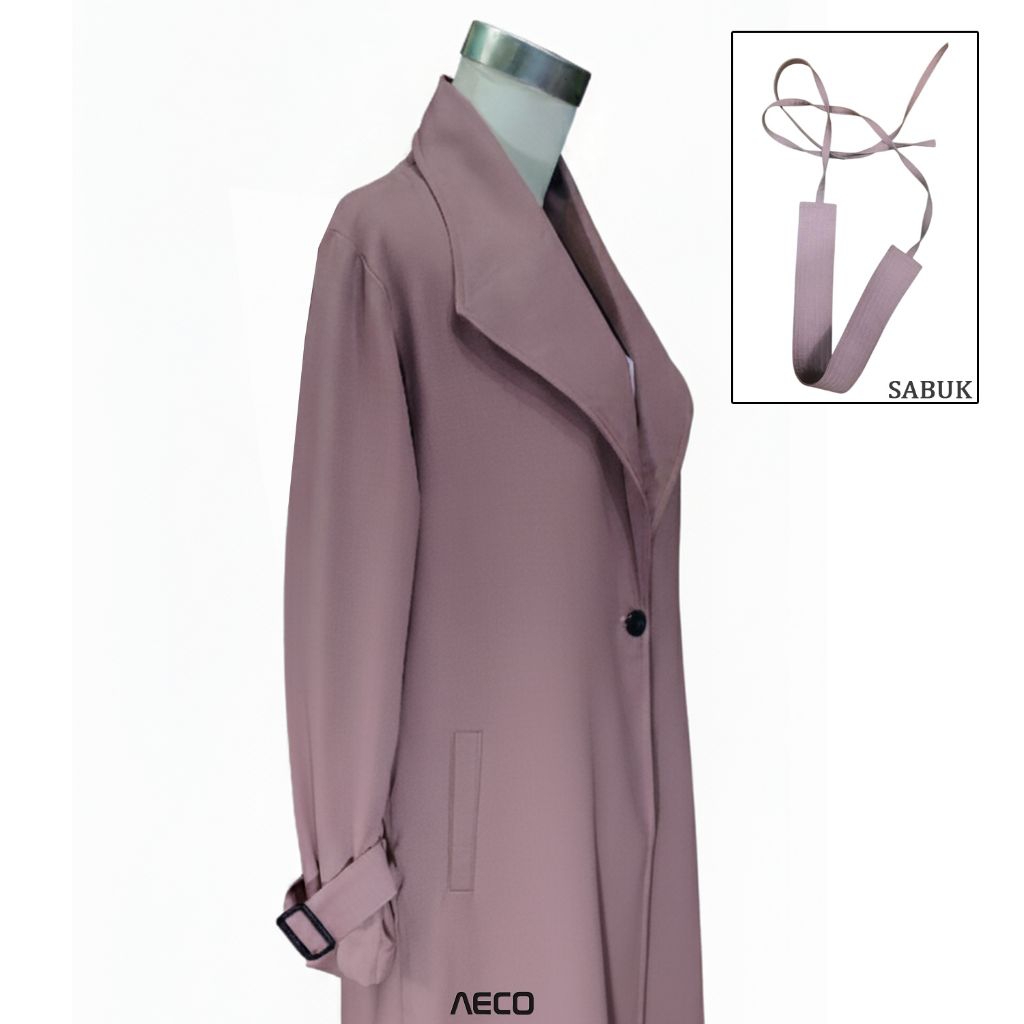 AECO Coat Panjang Mantel Wanita Korea Arsy
