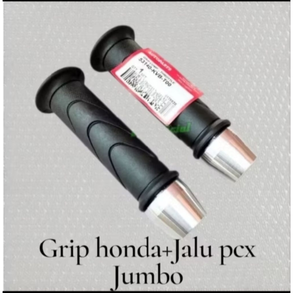 PROMO PAKETAN GRIP MOTOR HAND GRIP MODEL STANDAR HONDA + JALU STANG STIR CHROME HANDGRIP HANDFAT HIT