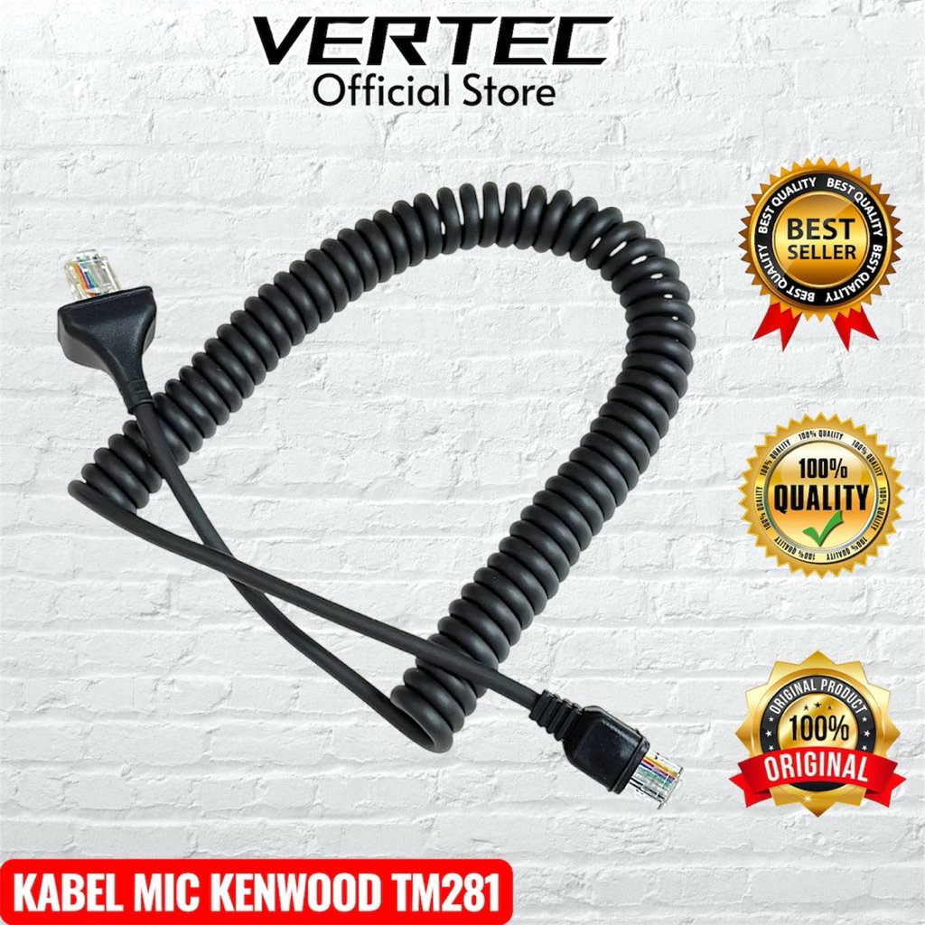 Kabel Mic Kenwood TM271A TM281A TM281 TM271 TM 271 281 Kabel Extramic Handmic Extra Microphone Spira
