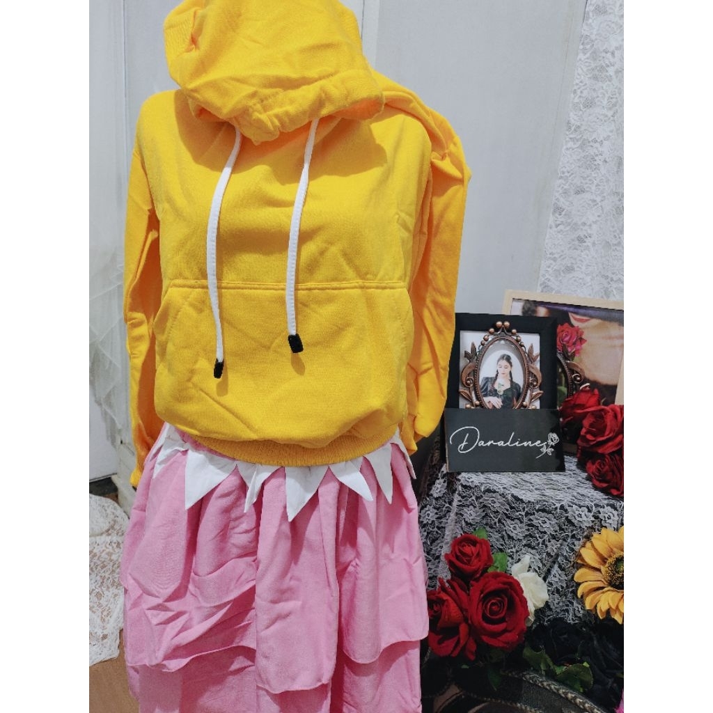 Kostum Seragam Cosplay Himawari Uzumaki Anime Ninja School Uniform High Quality