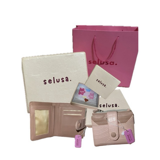 Dompet Selusa Jema Sig-Croco Peach