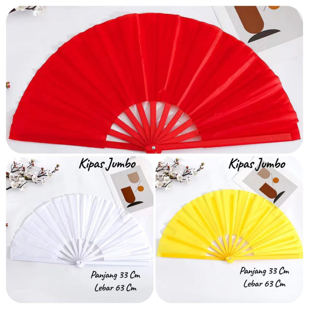 KIPAS TANGAN LIPAT JUMBO/KIPAS WARNA POLOS/KIPAS NARI/KIPAS JEPANG/KIPAS SUHU/KIPAS LIPAT KUNGFU/KIP