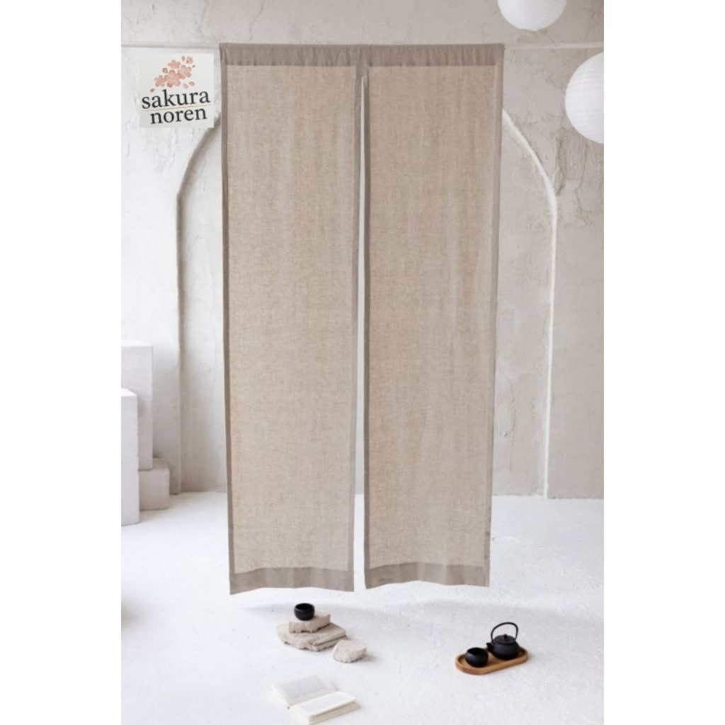 Tirai noren jepang, tirai jepang minimalis, tirai noren kanvas, tirai pembatas ruangan