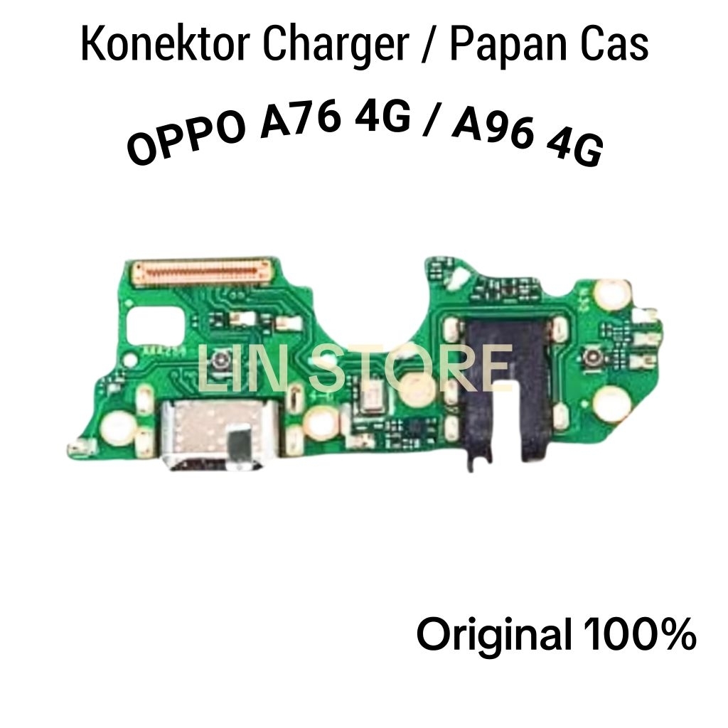 Papan Charger Flexible Konektor Cas Oppo A76/ A96 Plus IC Original For Oppo A76 / Oppo A96 4G